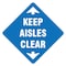Signmission Keep Aisle Clear Non-Slip Floor Graphic, 16in Vinyl Decal, 6PK, 16 in L, 16 in H, FD-X-16-6PK-99985 FD-X-16-6PK-99985 - alternate 1